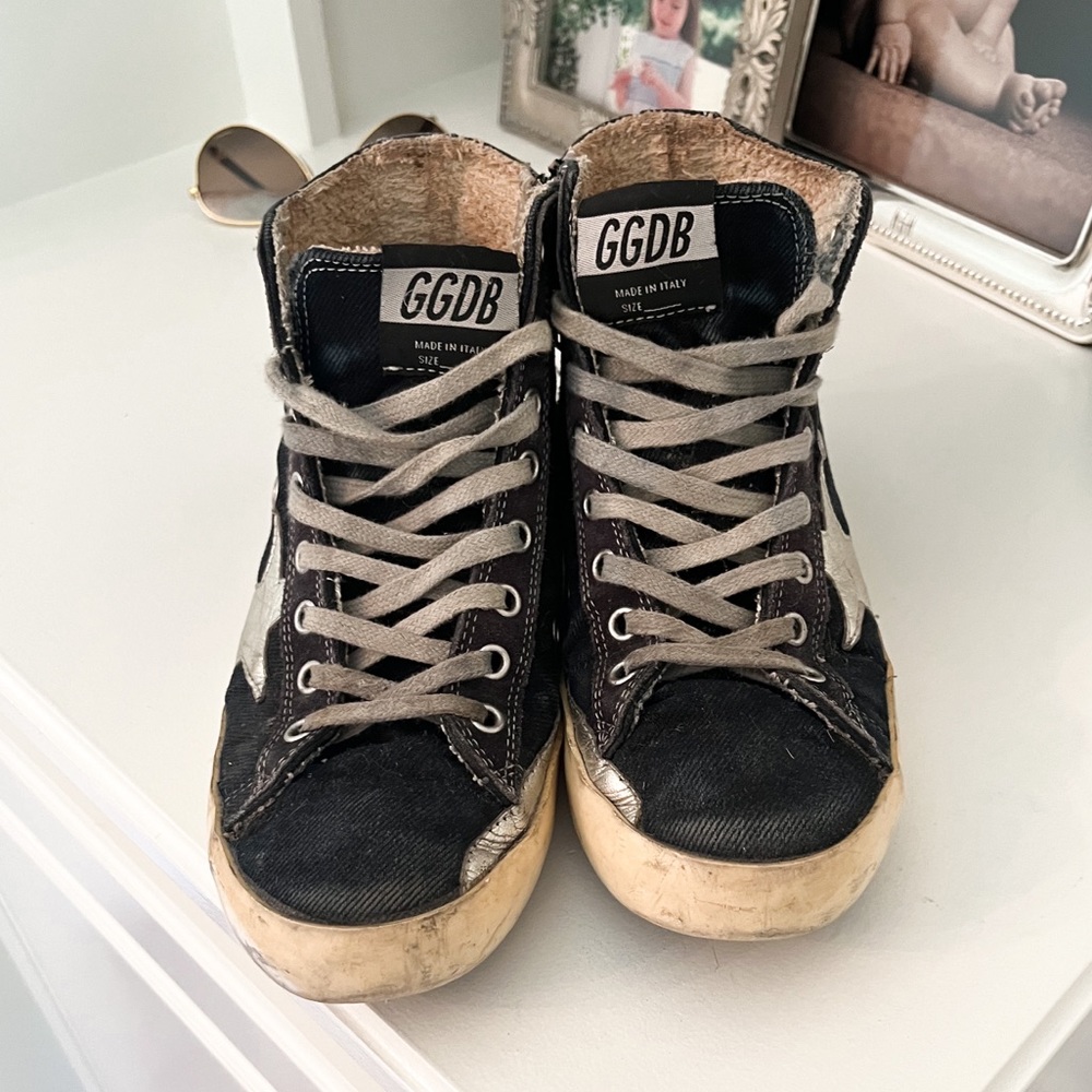 Navy High-top Gold Gooses